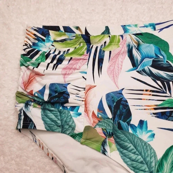 2/$25-La Blanca 22W Tummy Control Highrise Tropical Bikini  Bottom Separate NWT - Picture 5 of 14